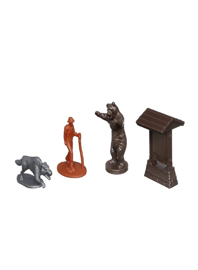 ماتش بوكس مجموعة ألعاب سيارات ماتشبوكس هيتش آند هول المصبوبة - مغامرة الدب في القارب ~ مجموعة من 6 قطع ~ سيارة CJ7 ~ تتضمن مقطورة مع قارب، ومتنزه، ودب، وذئب، ولوحة بداية المسار - Image 4